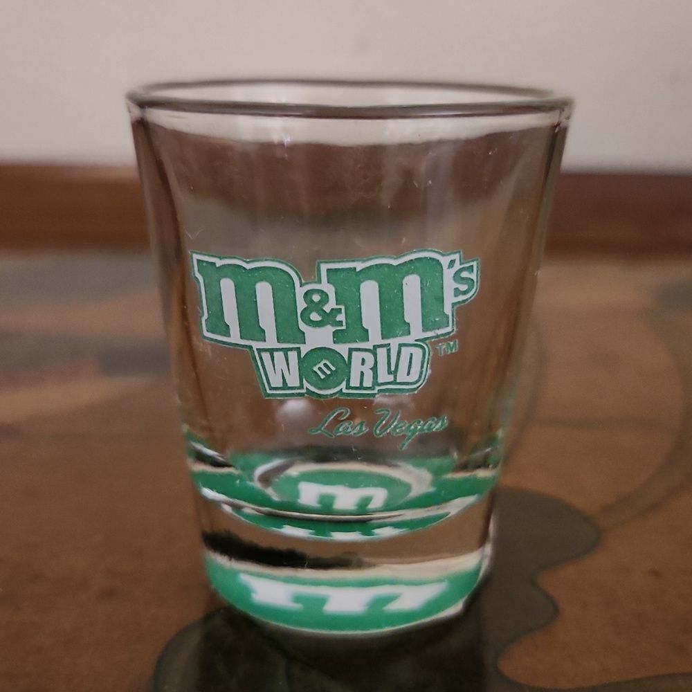 M & M's World Las Vegas Green Shot Glass